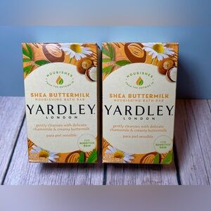 Yardley London Shea Buttermilk Bar Soap For Sensitive Skin 4.25 Oz‎ Bundle Of 2